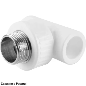 Тройник комбинированный Ростерм 25x3/4"x25 мм НР полипропилен 82185615 STLM-2186757