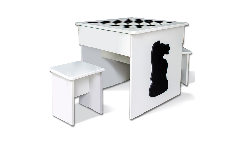 Детский игровой стол "Шахматы" МАНДАРИН ПРОДЛЕНКА 178749 Белый;черный Santreyd  - Вид №2