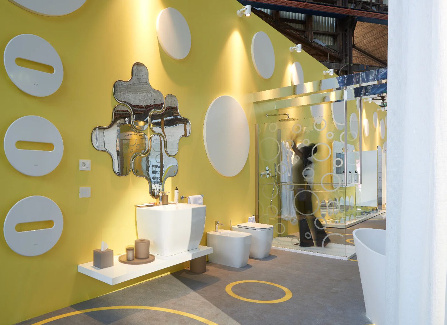 Настенное стеклянное зеркало PlusObject PUZZLE ARCH-00061262 - Вид №2