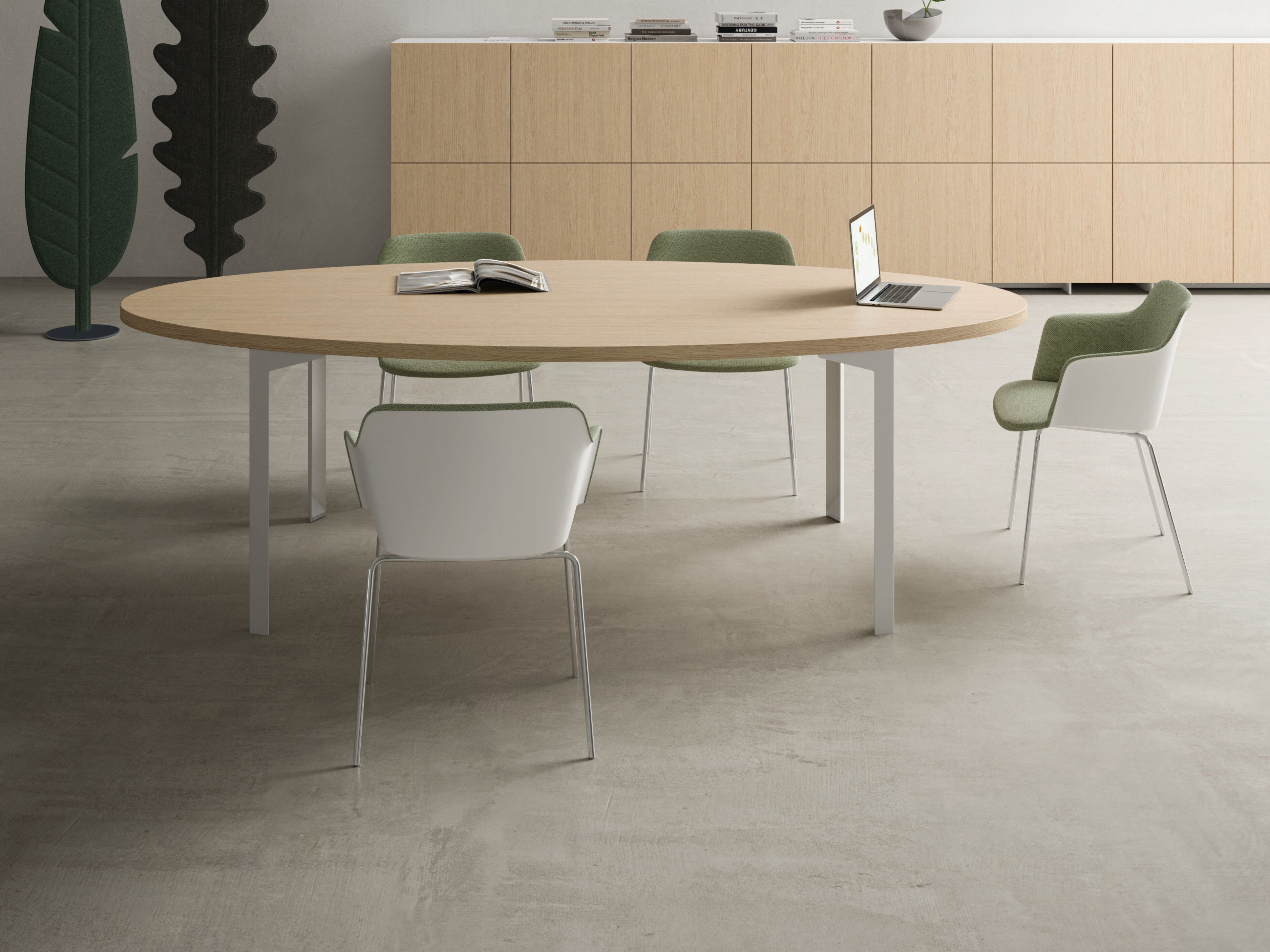 Круглый стол для совещаний из меламина и листового металла DVO Enna ARCH-00016045