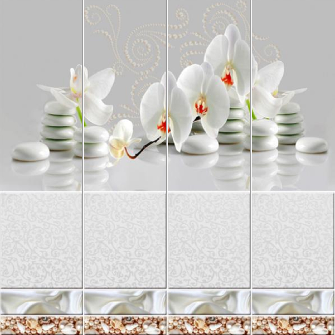 Панель пласт. "Новита" Орхидея белая (Узор) 2,7*0,25 АКВАТОН Novita STSR-408 - Вид №1