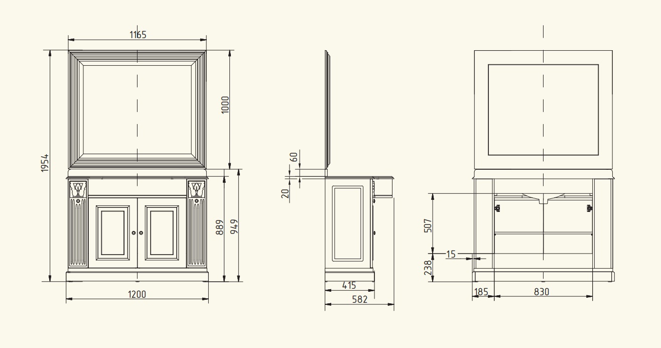 27061/27078/27335/26638 Комплект мебели Migliore Ravenna - Вид №1
