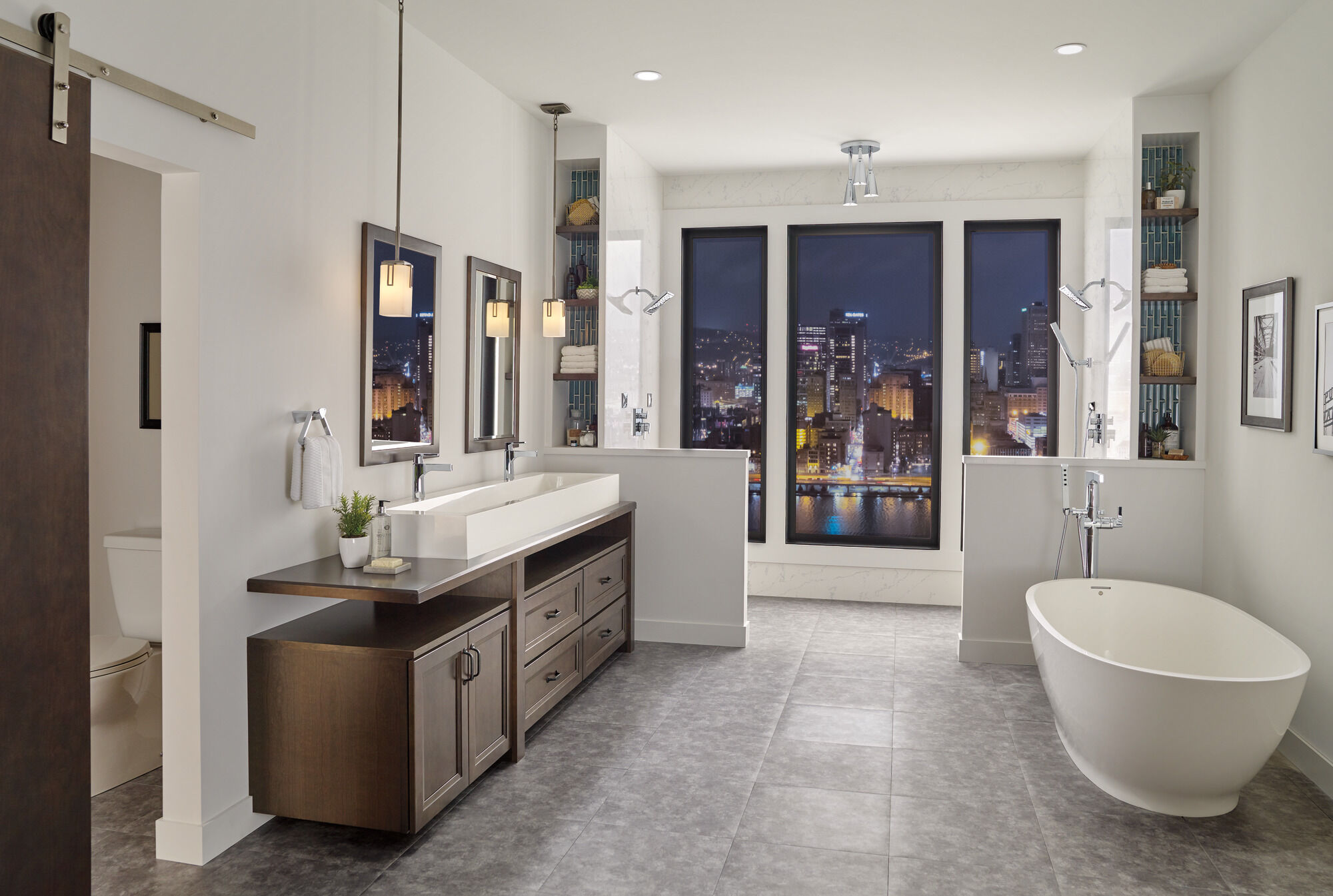 T27867-CZ Трим клапана Angular Modern Monitor® серии 17 со встроенным дивертором на 3 положения Delta Faucet Delta Шампанское бронза - Вид №5