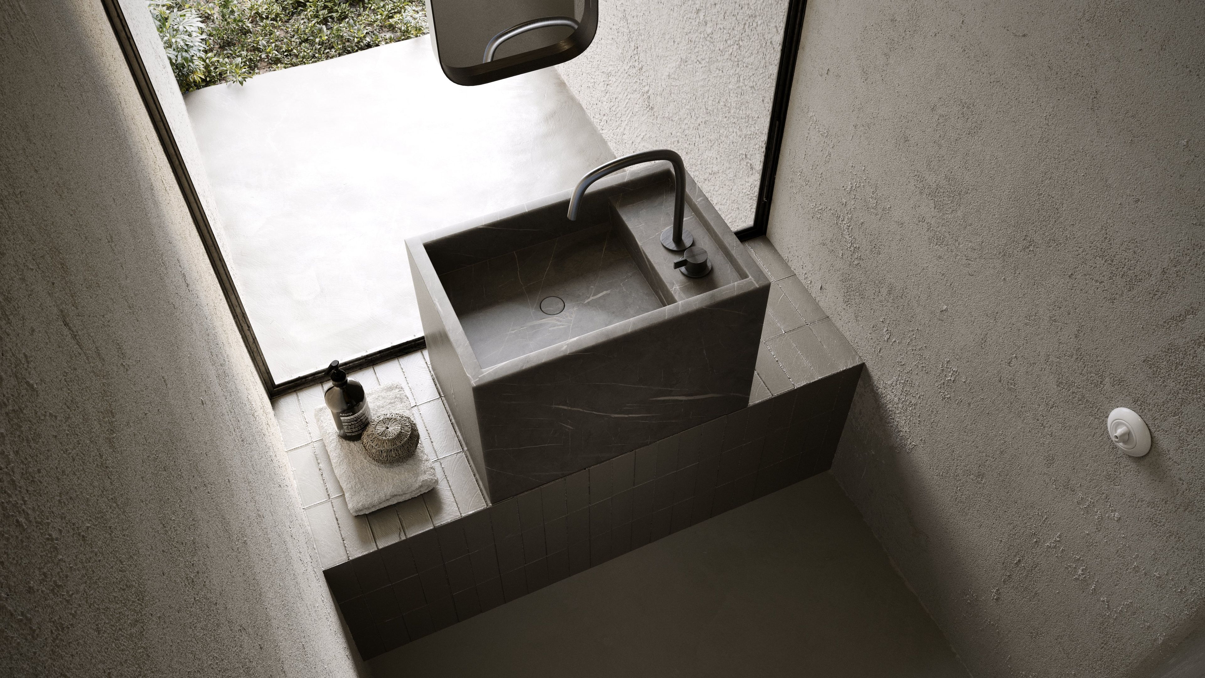 Одиночный подвесной умывальник из натурального камня COCOON Piet Boon ARCH-00052049 - Вид №30