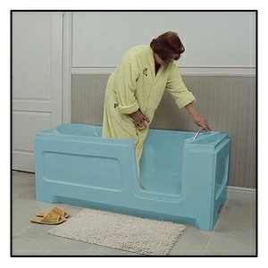 Ванна с дверцей Akcjum Relax 170-80-RH-G лежачая правосторонняя голубая