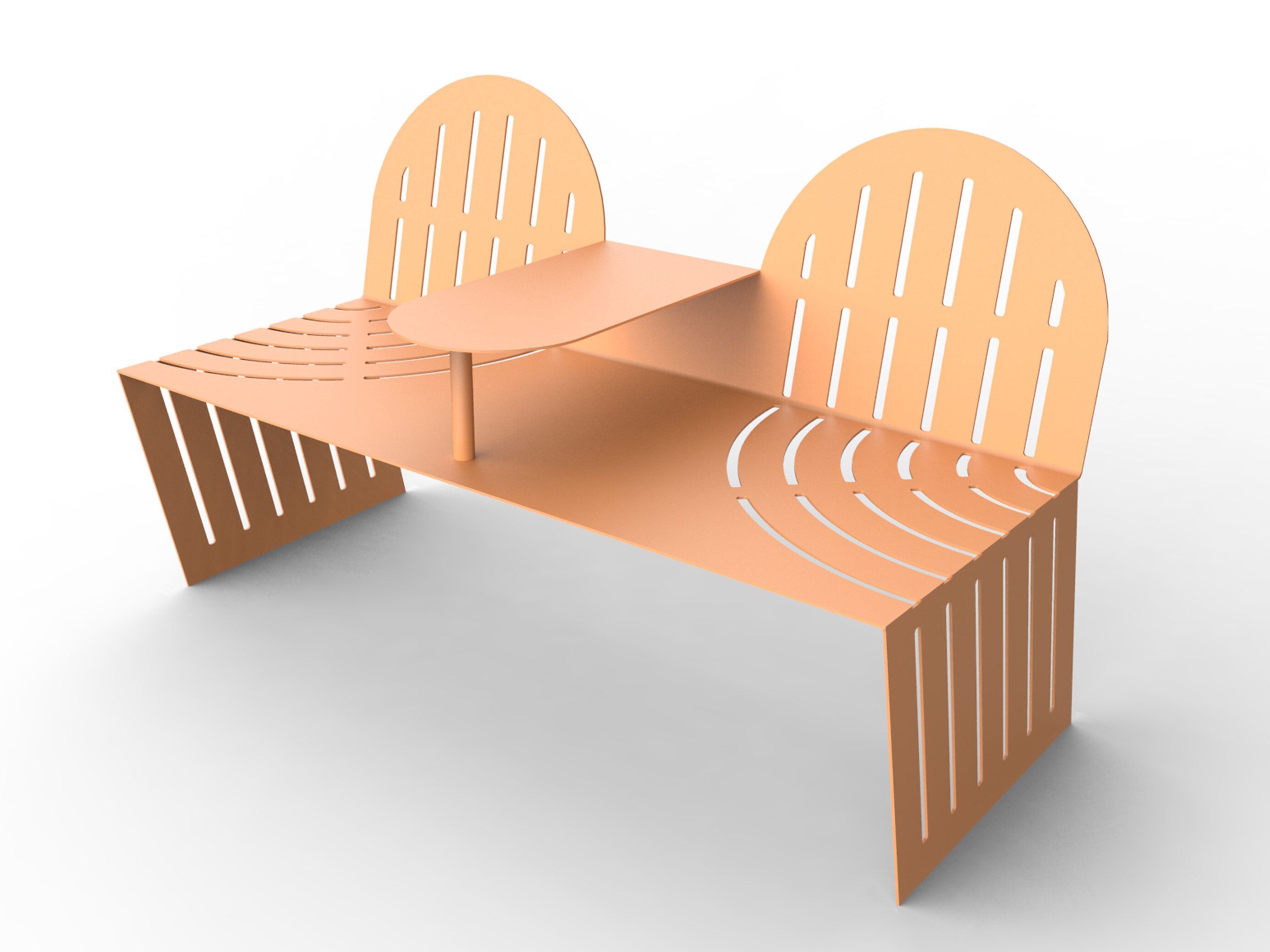 Стальная скамья со спинкой CITYSì KEY WEST ARCH-00116237