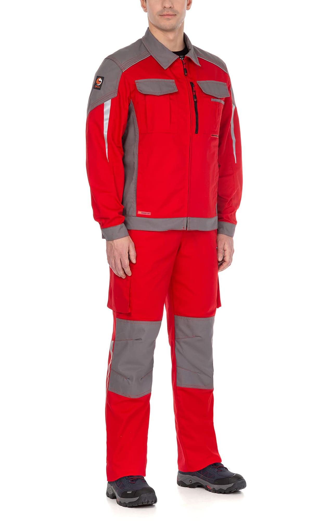 70060 Костюм  NEW красный с серым STATUS  Летняя спецодежда  размер 60-62/182-188  - Вид №14