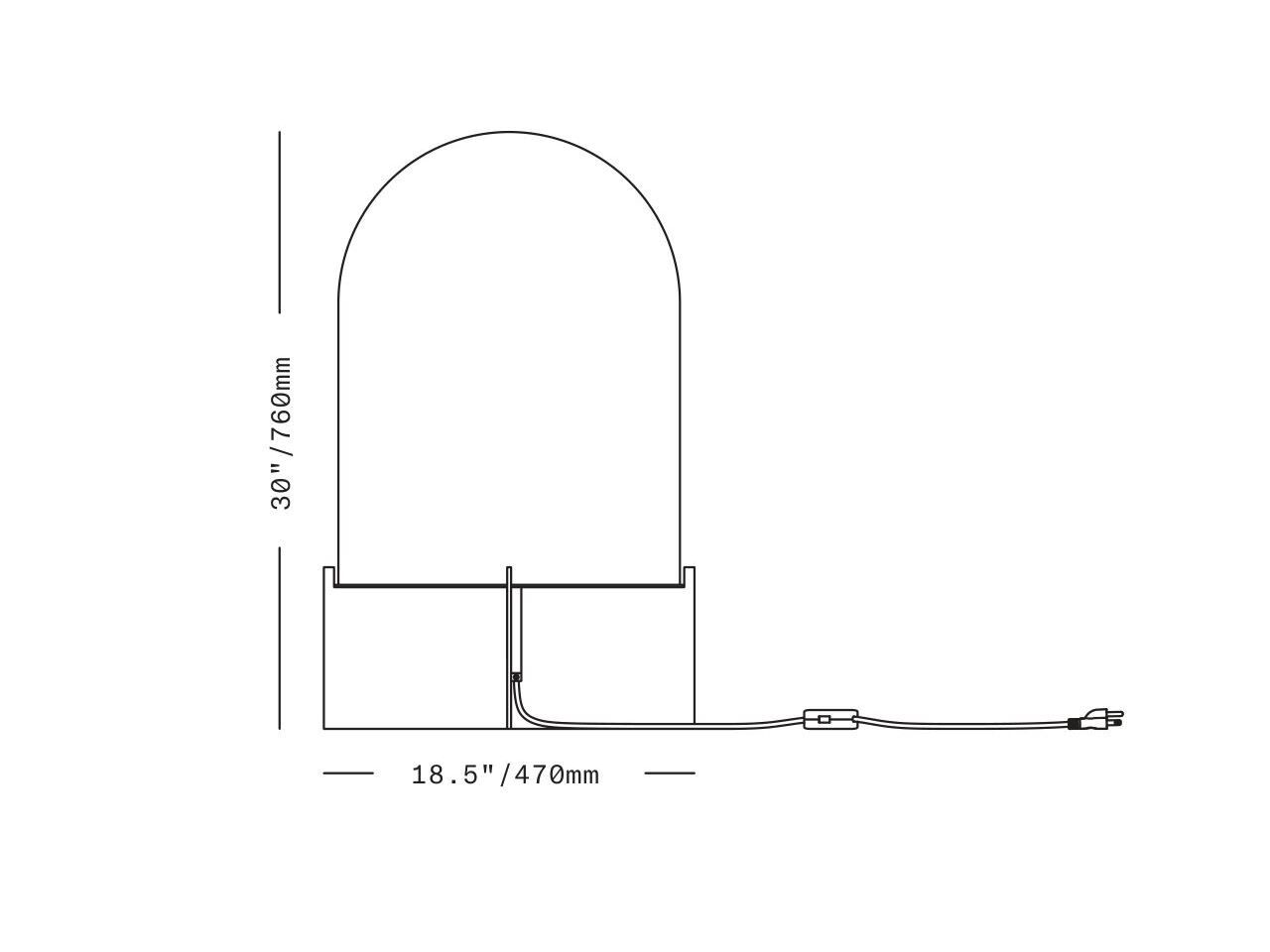 Светодиодная настольная лампа из дутого стекла SkLO купол ARCH-00042521 - Вид №5