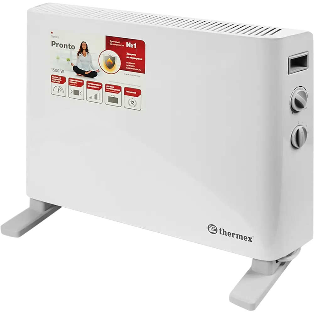 Конвектор электрический Thermex Pronto 1500M White с механическим термостатом 1500 Вт цвет белый 82745697 STLM-2114982 