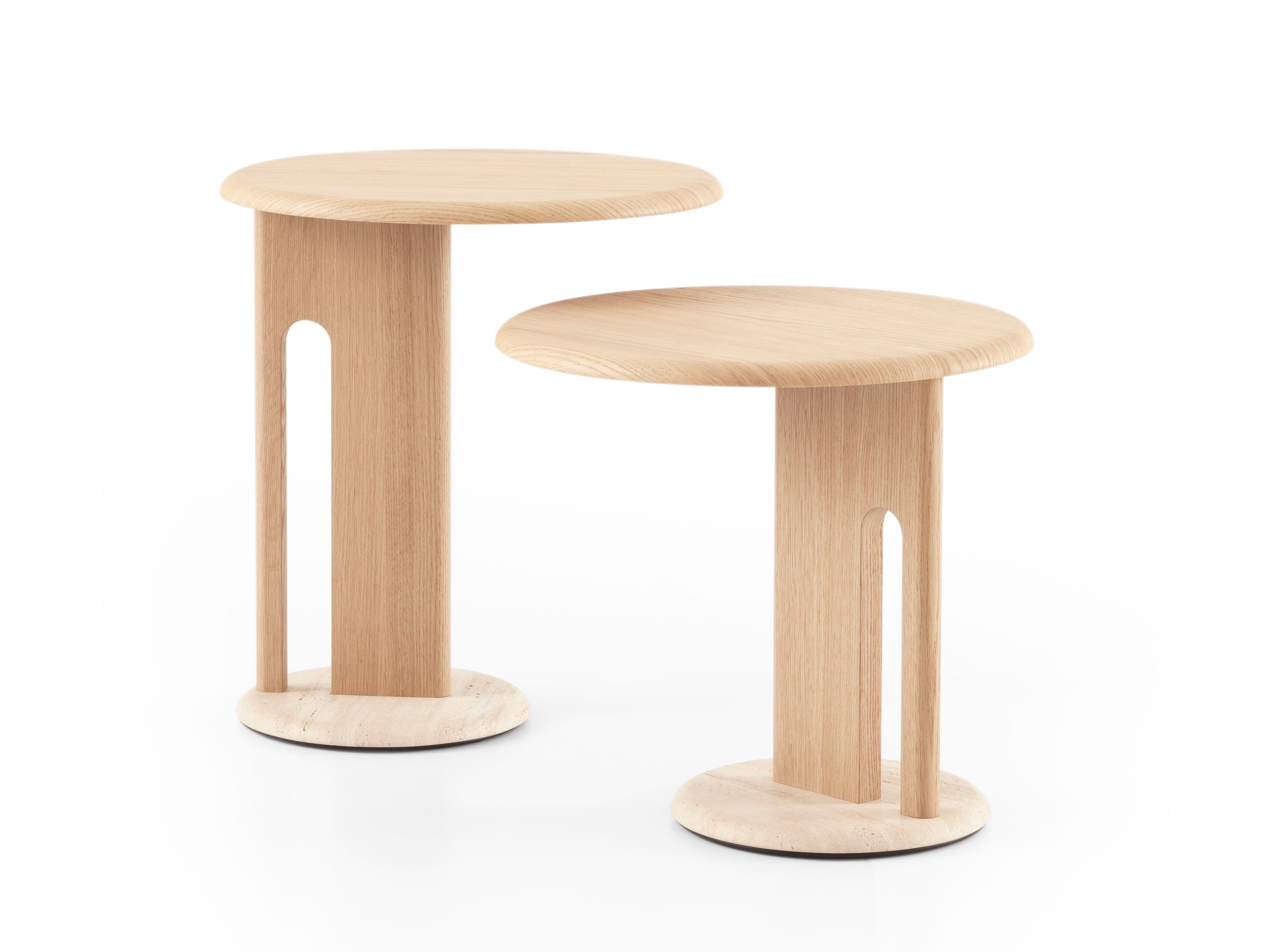 Журнальный столик с травертиновым основанием и деревянной рамой Morica Design Haute Couture ARCH-00008195