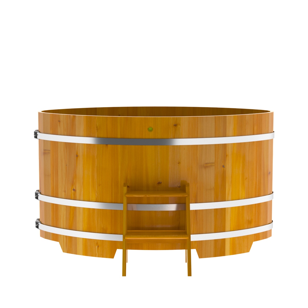 2286 Купель овальная из лиственницы Рустик 1,08х1,75х1,0 натуральная Alyarus  - Вид №4