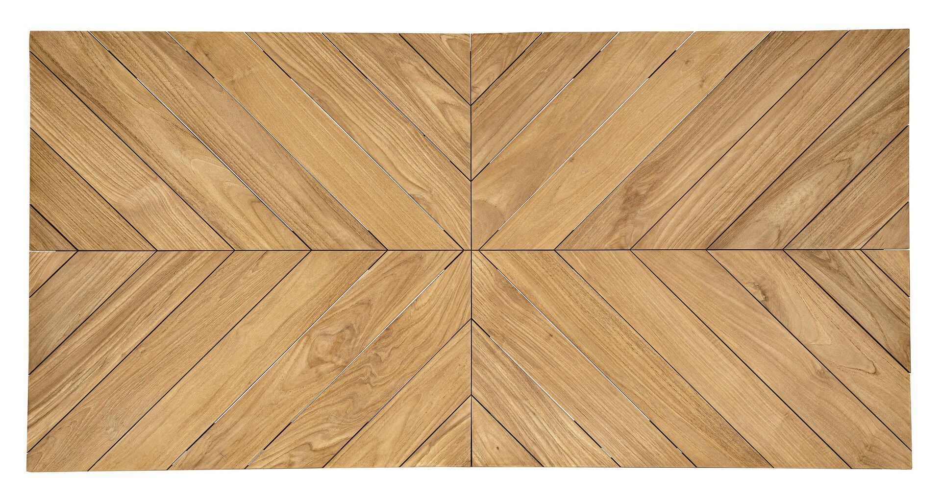 Прямоугольный стол для сада из алюминия и тика BIZZOTTO PALMDALE ARCH-00008911 - Вид №5