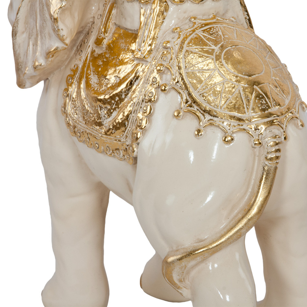 52077 BOGACHO Фруктовница-конфетница Слон Айрават Айвори мрамор / стекло  - Вид №6