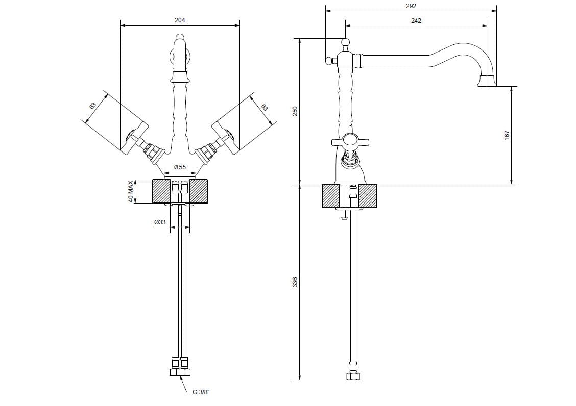 Кухонный кран с поворотным изливом Gaia Mobili Complements ARCH-00111435 - Вид №2