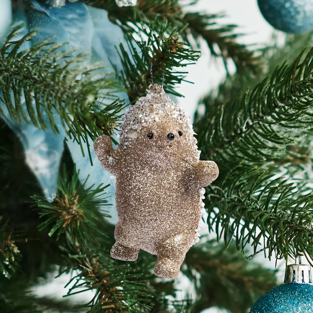 89381662 Украшение елочное «Ежик», 10x7 см, цвет золотой STLM-1517287 Santreyd 