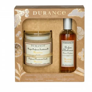 Набор ароматическая свеча и духи спрей для дома, аромат Печенье Мадлен Madeleine DURANCE  301554 Бежевый