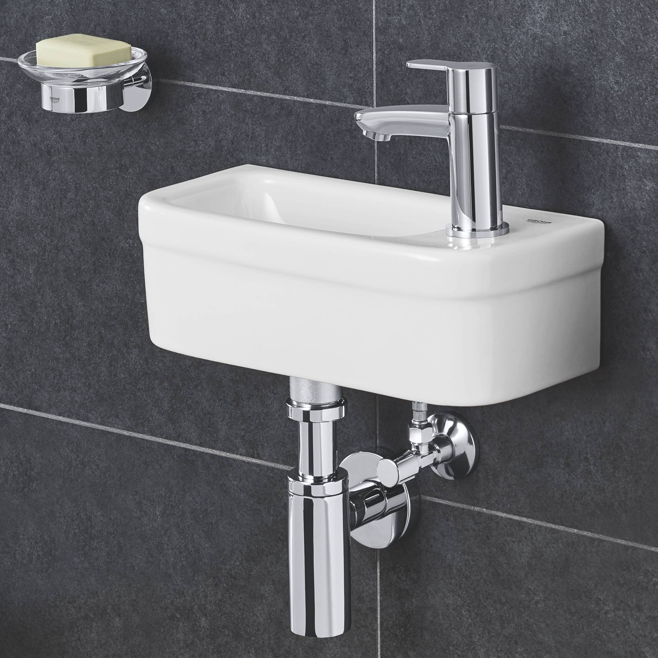 39327000 Подвесная раковина настенная овальная Grohe Euro белая - Вид №2