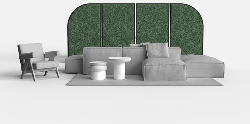 GREEN MOOD Звукопоглощающая офисная перегородка на колесах Design sun-id-1433653 - Вид №6