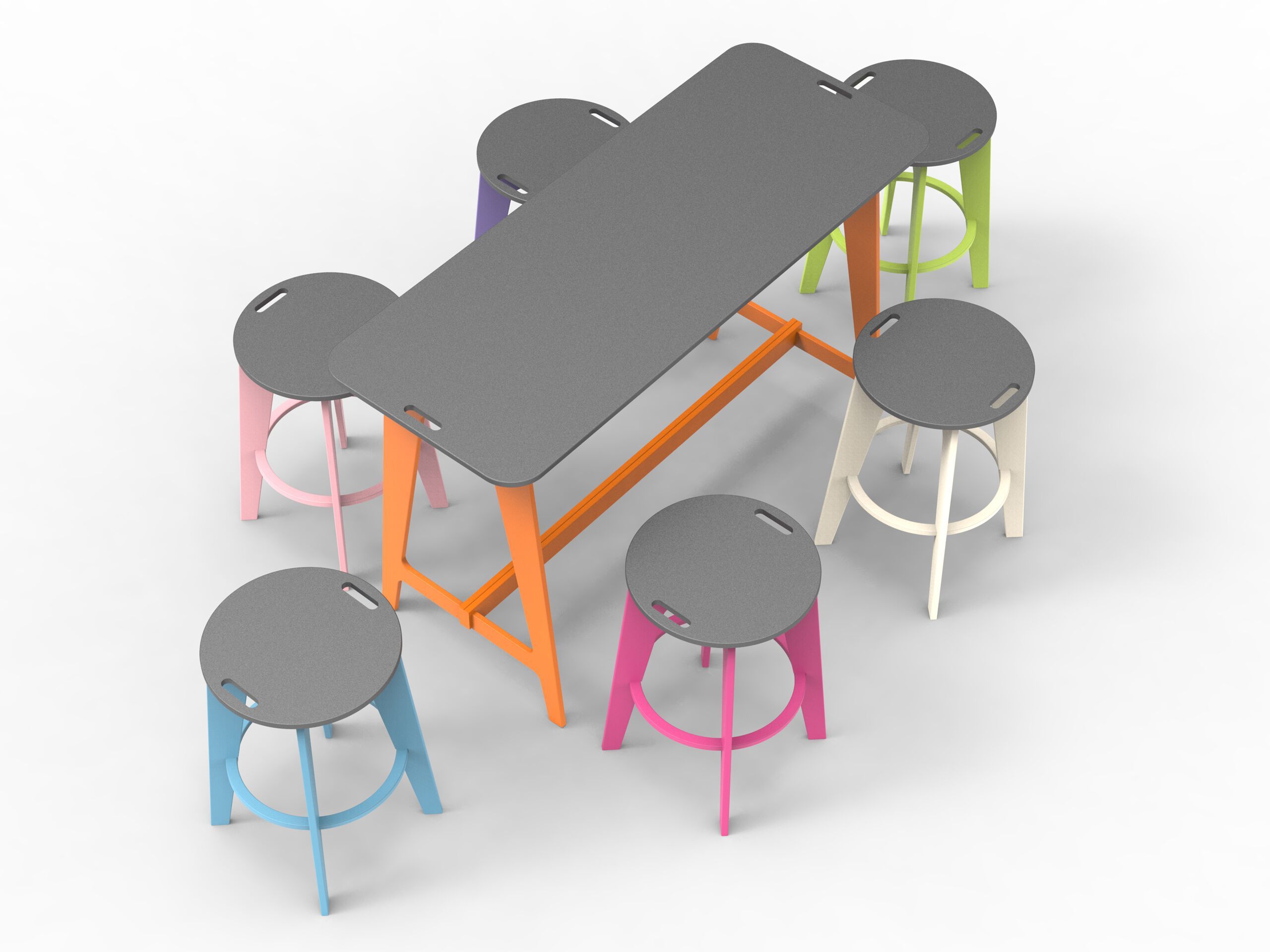 Высокий прямоугольный стол для общественных мест из полиэтилена Donye Beat ARCH-00042724 - Вид №6