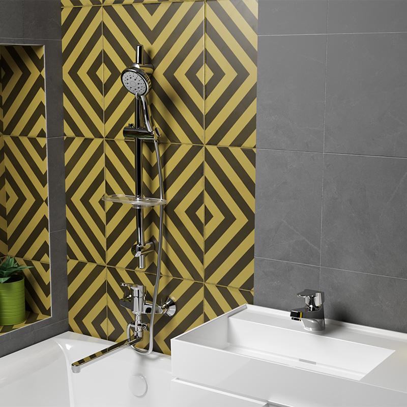 Paini Creta 42CR119CAKM смеситель для ванны с длинным изливом - Вид №3