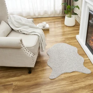Ковер-шкура Teddy 60x90 см полиэстер цвет серая 89369393 STLM-2097758