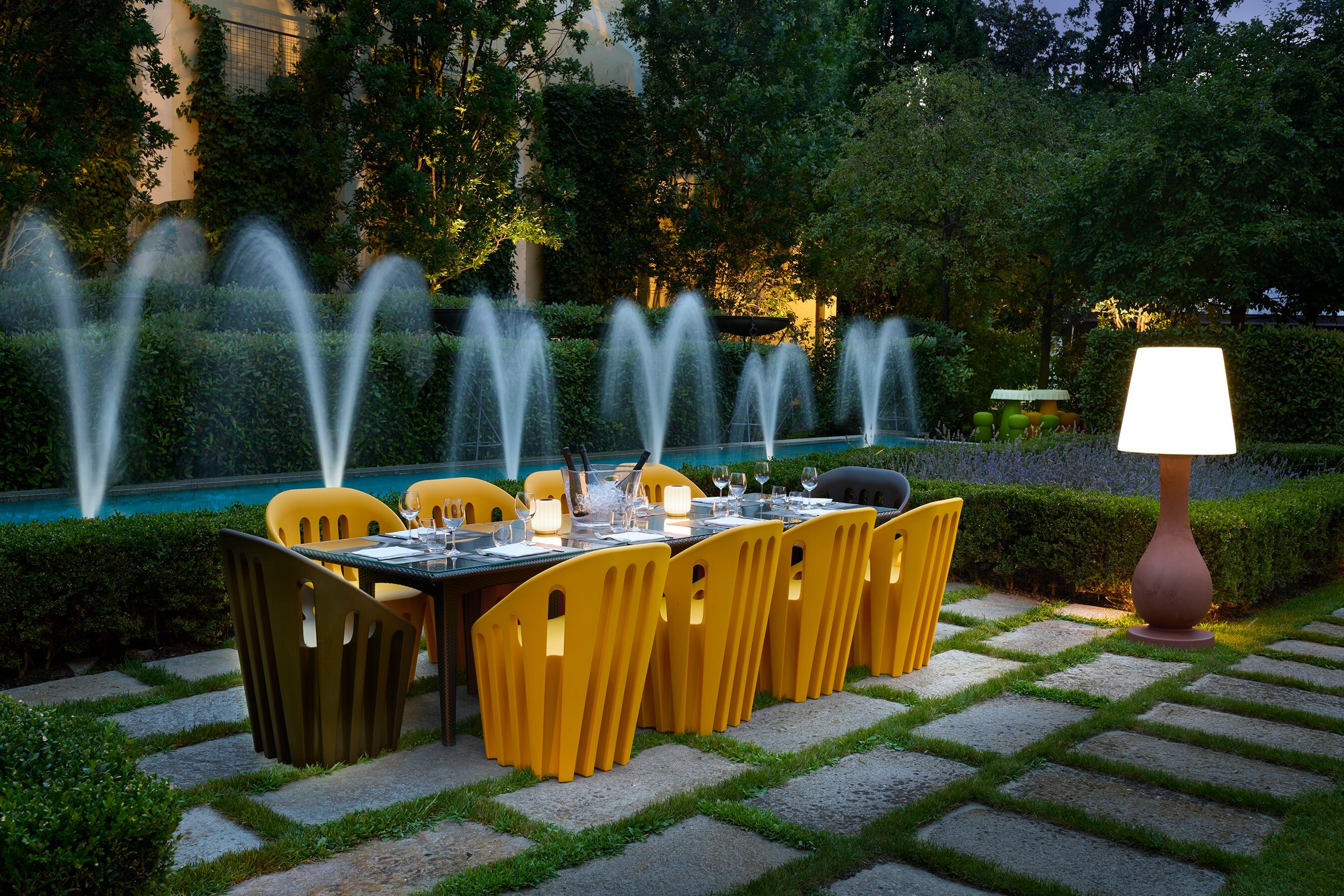 Полиэтиленовый садовый стул SLIDE COLISEUM ARCH-00002282 - Вид №7