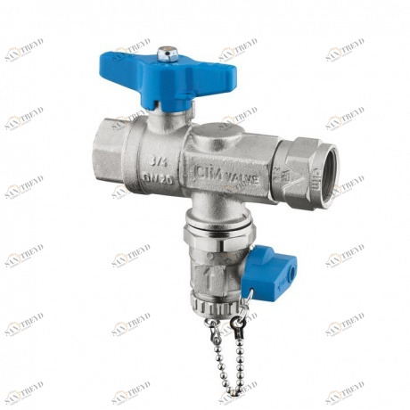 CIMBERIO CIM 631 34 Шаровой кран с фильтром,сливным краном и обратным клапаном серии Т12 CIM 631 