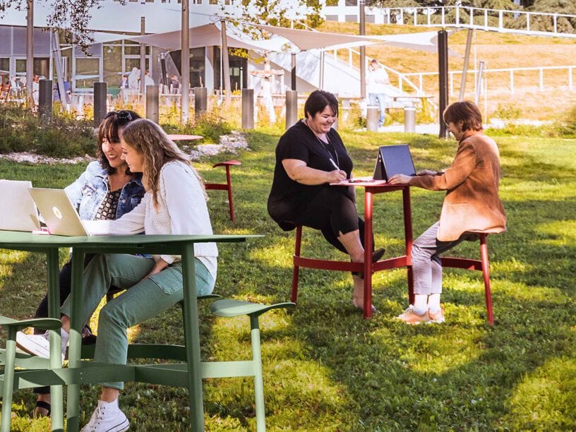 2-местный круглый модульный стол со встроенными сиденьями Fermob Bolder ARCH-00027979 - Вид №2