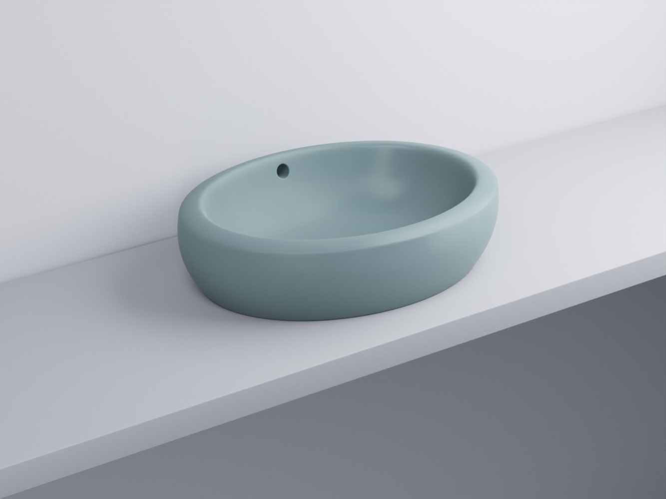 FLLA60-PL Раковина накладная прямоугольная 60 cielo Fluid Ceramica Cielo