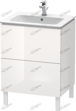LC662508585 Тумбочка напольная L-Cube #LC6625 620 x 481 мм Белый глянцевый лак Duravit