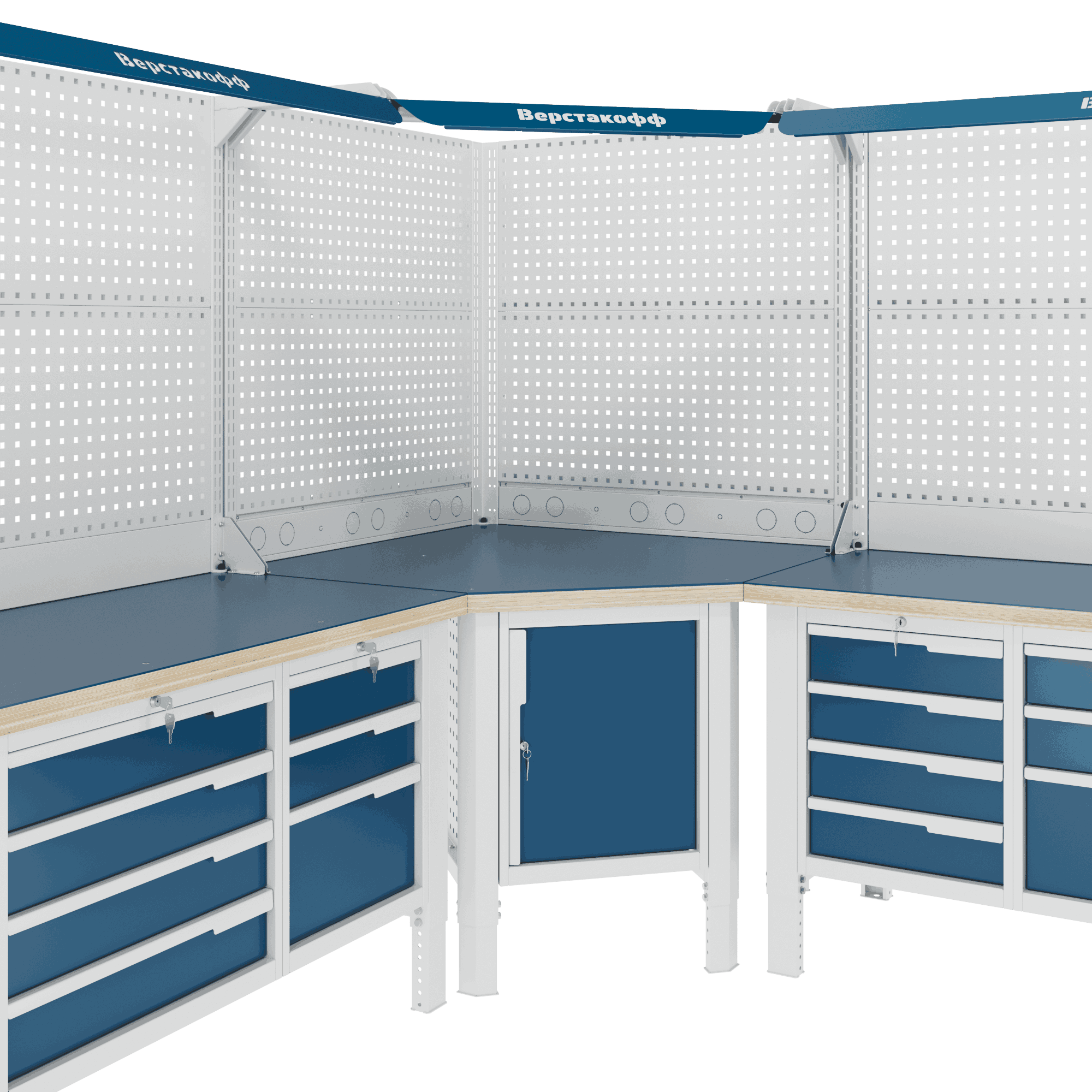 Верстак (угловой) CTR U532.S7.1-2FR Верстакофф 124764 - Вид №2