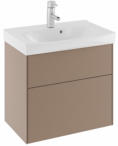 47431 IFO Sense тумба под умывальник с двумя ящиками, W = 600 мм, W1 = 622 мм, глянцевый белый - Вид №5