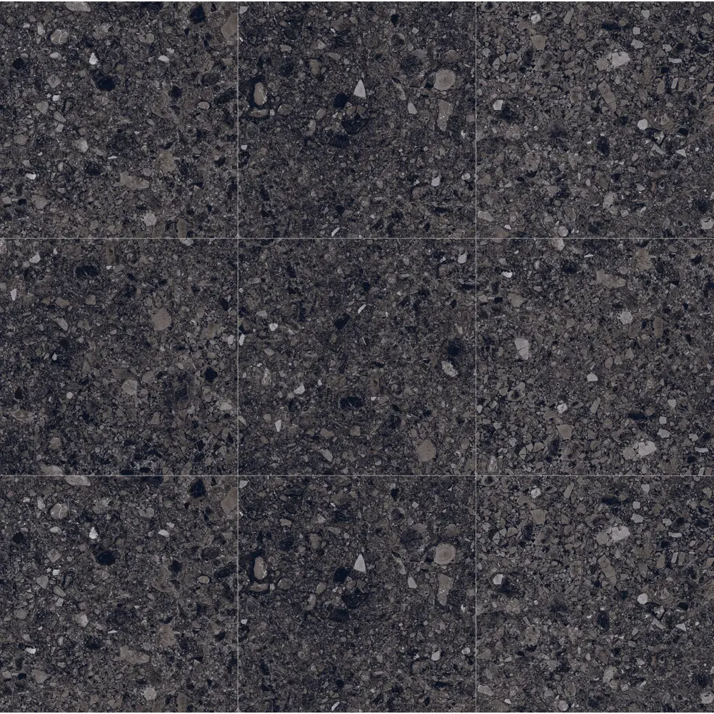 Глазурованный керамогранит Stonella Dark 60x60 см 1.44 м² матовый цвет черный Santreyd STLM-2016711 - Вид №2