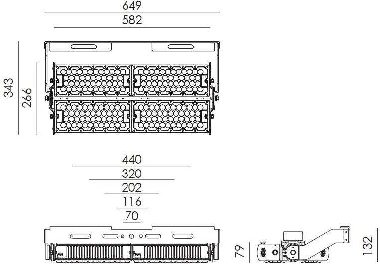 NEXO LUCE Регулируемый алюминиевый светодиодный проектор для улицы Inlux projector-high bay 5485 - Вид №1