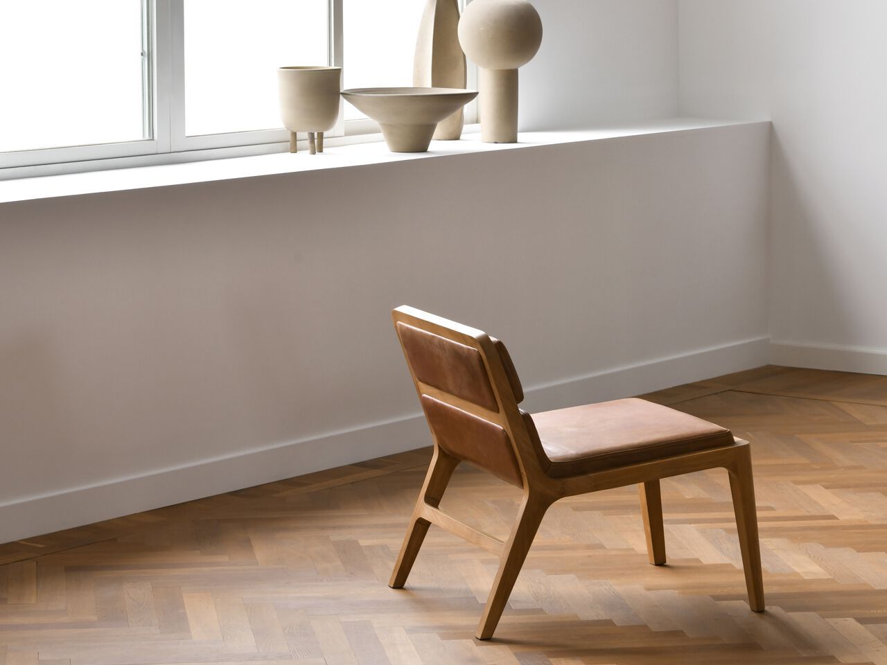 Кресло из цельного дерева и кожи Air Division ARCH-00080081 - Вид №13