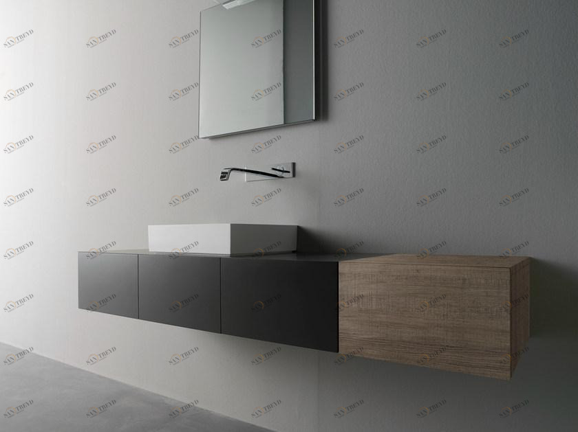 Moab80 Мебель для умывальника из дуба подвесная с дверцами Block2 sun-id-1455444