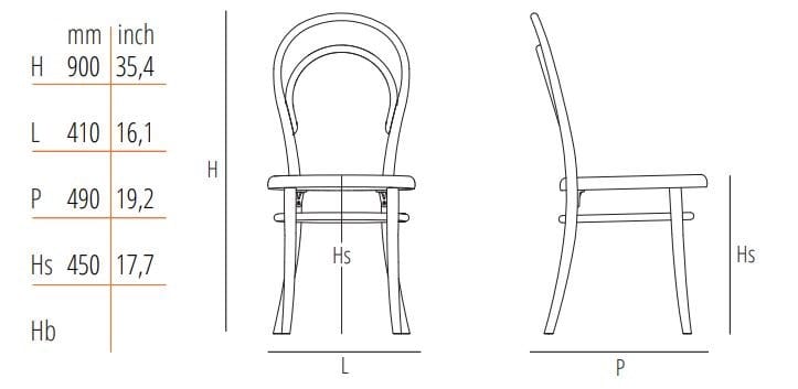 Венский стул из бука и соломы Wiener GTV Design N.14 ARCH-00148830 - Вид №2