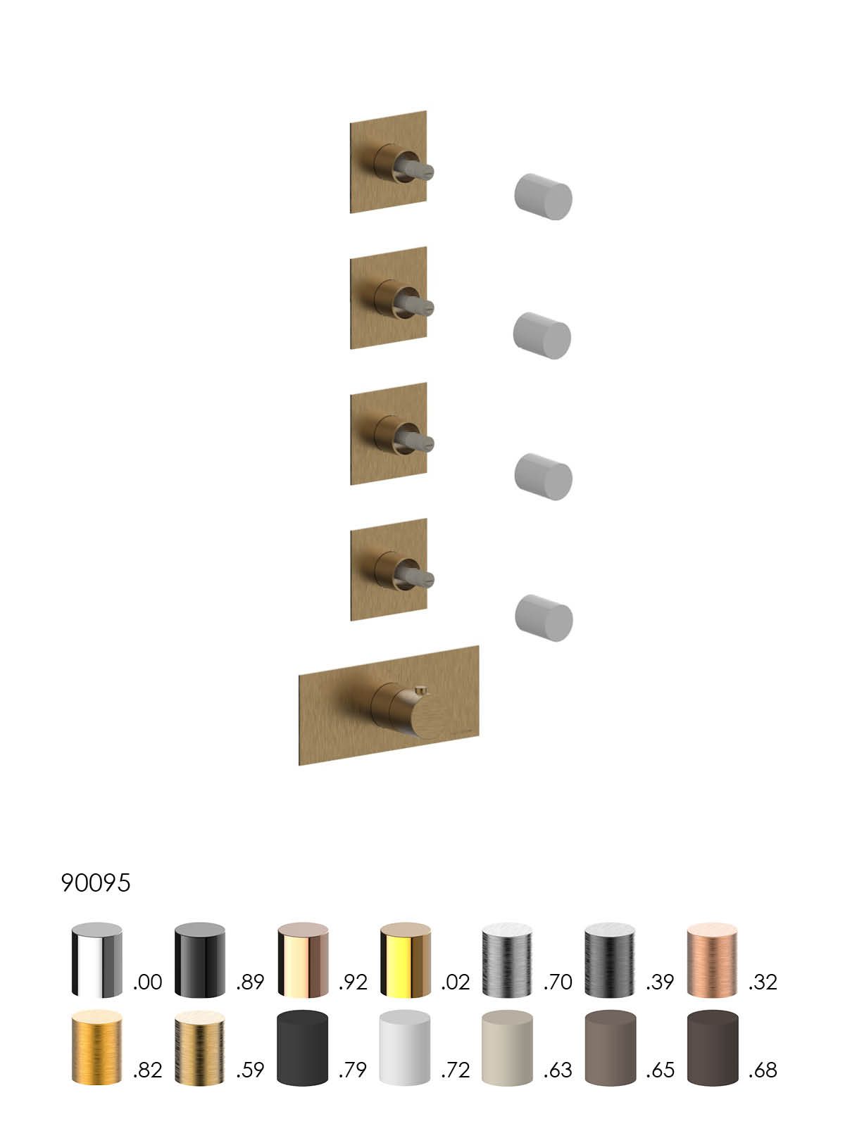 Термостатический смеситель для душа с 5 отверстиями Rubinetterie Frattini отдельная эстетика ARCH-00024890 - Вид №12