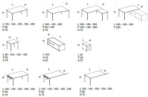 Угловой стол с разделительными панелями