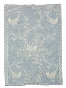 LEI_159_48 Полотенце кухонное 50/70 голубой 50% лен 50% хлопок жаккард LEITNER