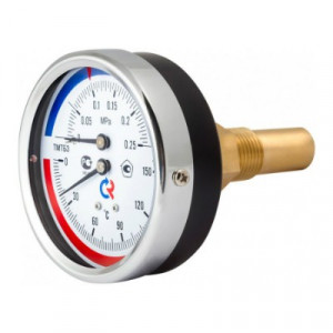 ТМТБ-31T.0410120 Термоманометр ТМТБ-31T с задним подключением Valtec 1/2", 10 бар, 0-120 °C