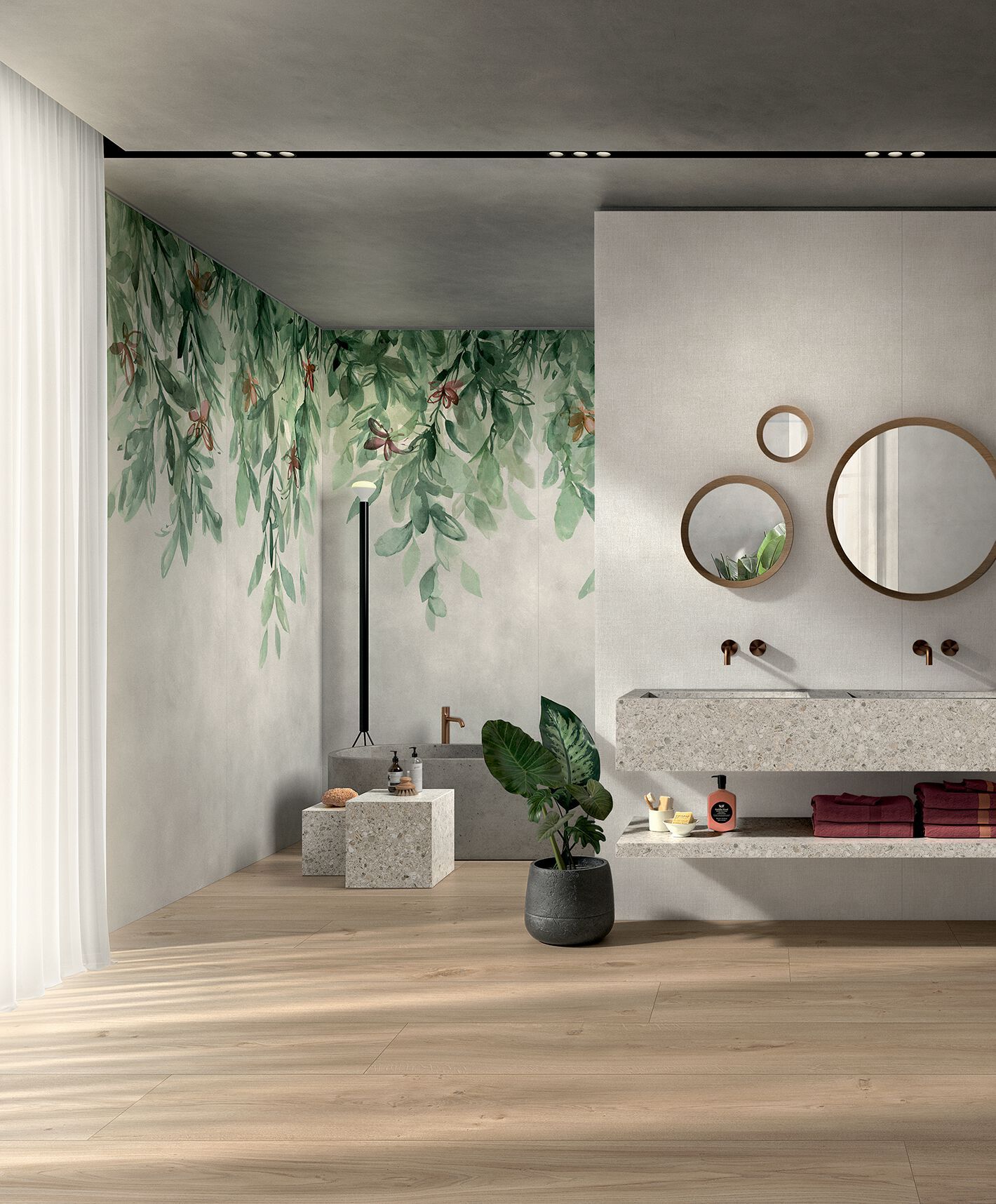 Напольное покрытие из керамогранита с эффектом ткани CERAMICA FONDOVALLE Dream ARCH-00137925 - Вид №1