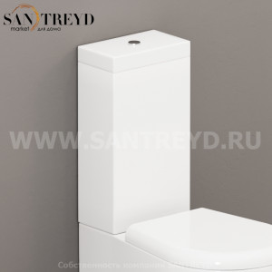 458101 Бачок моноблок в комплекте со смывным механизмом 27 см цвет Белая глазурь Kerasan K09 Италия