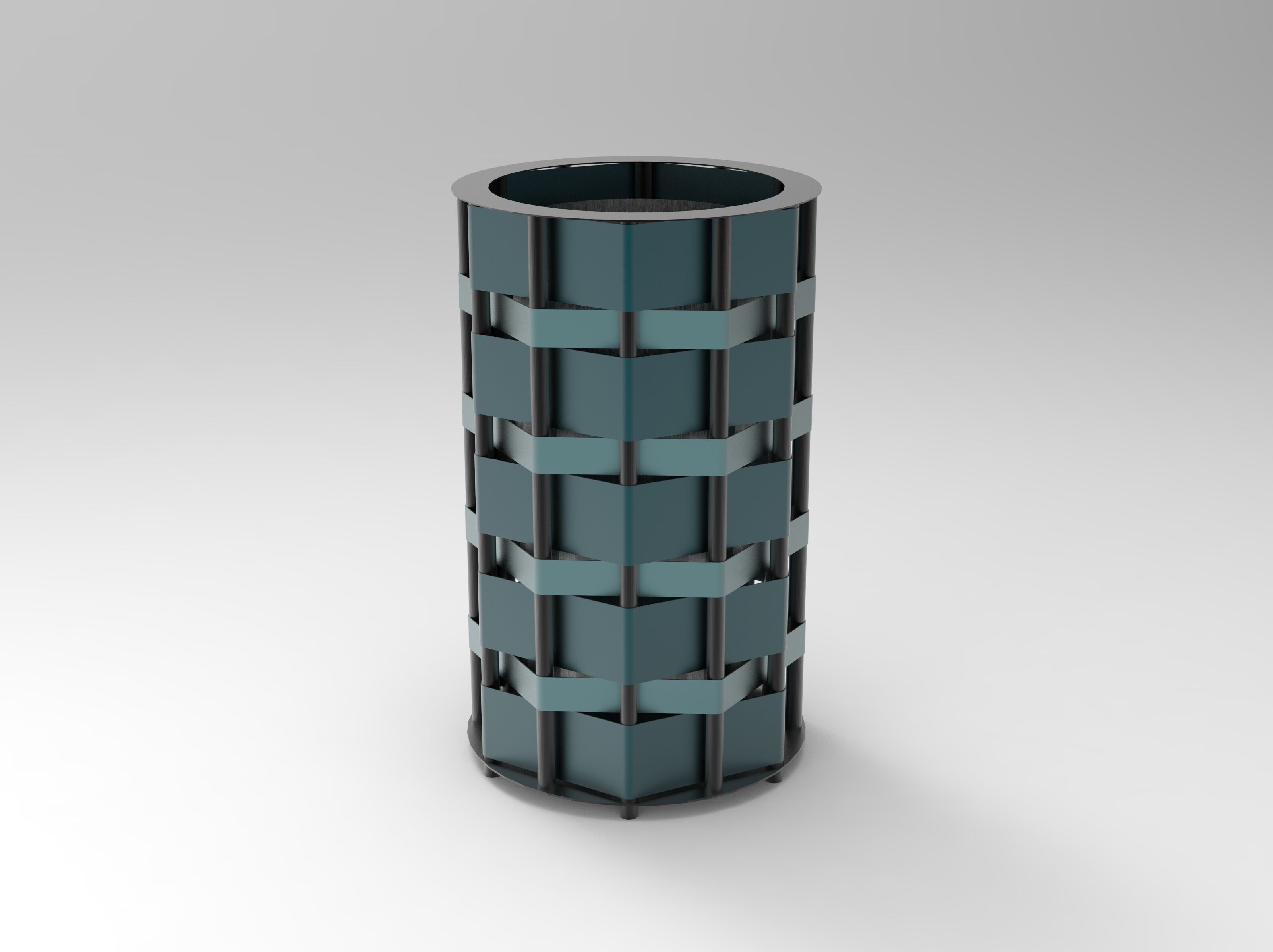 Оцинкованная стальная стойка для мусора Viscio Urban Design плетеная ARCH-00133989