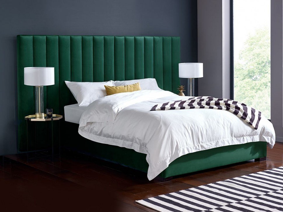 Кровать двуспальная 180х200 зеленая Bottoms ICON DESIGNE ДИЗАЙНЕРСКИЕ 177943 Зеленый  - Вид №3