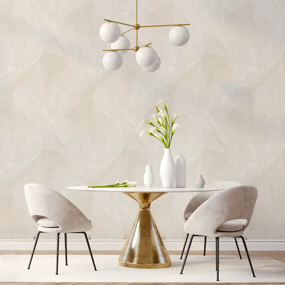 Флизелиновые обои OVK Design Идиллия бежевые с абстрактным рисунком 89440776 STLM-1580431 - Вид №6