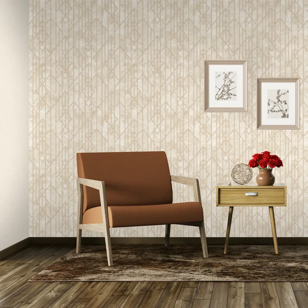 Обои флизелиновые Euro Decor Maximus бежевые 1.06 м 3420-13 81961350 STLM-2197912 - Вид №4