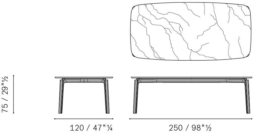 Poltrona Frau Прямоугольный стол La collezione - tavoli e sedie sun-id-1360803 - Вид №4