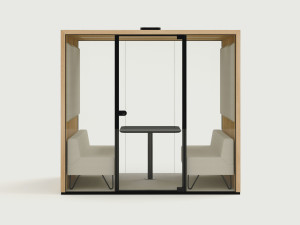 Многосторонняя акустическая офисная кабина со встроенным освещением