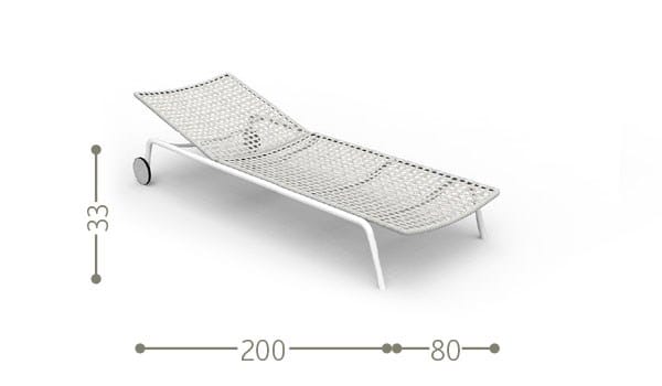 Лежак для сада с колесами Talenti Moon Alu ARCH-00090256 - Вид №4
